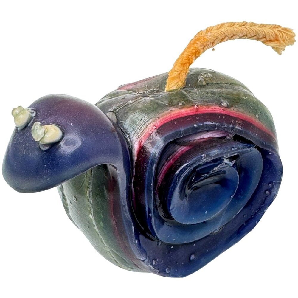 Snail-Shaped Decorative Candle Vtg Multicolor Wax Design Approx. 1.5"